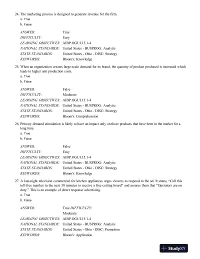 Test Bank For Advertising And Integrated Brand Promotion, 7th Edition - Page 8 preview image