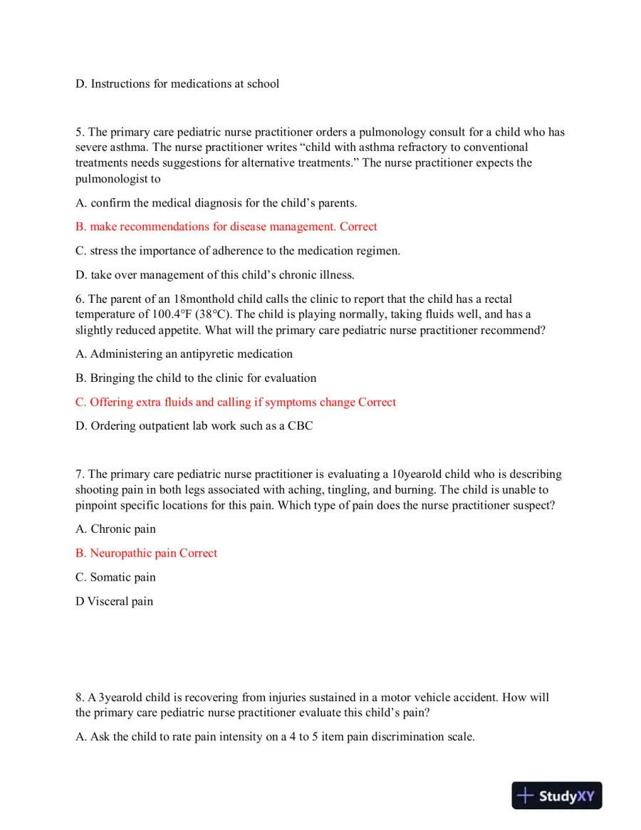 MN580 Child Care Midterm Exam With Answers (61 Solved Questions), page 3