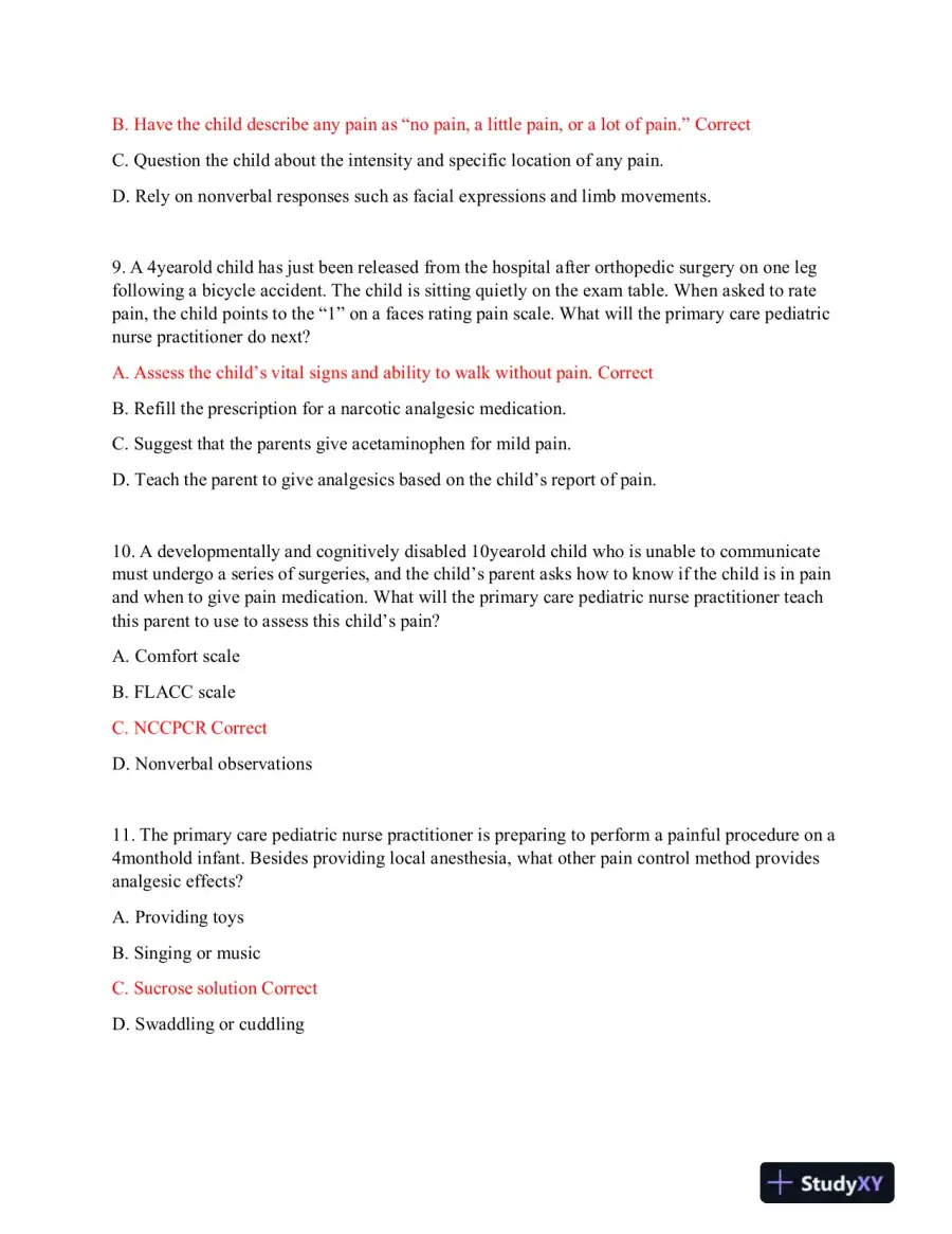 MN580 Child Care Midterm Exam With Answers (61 Solved Questions), page 4
