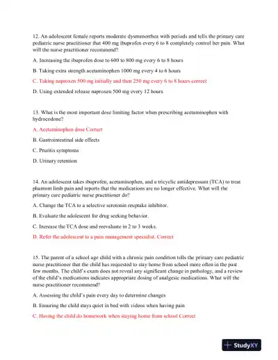 MN580 Child Care Midterm Exam With Answers (61 Solved Questions) - Page 5 preview image