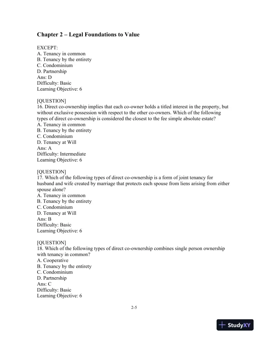 Test Bank For Real Estate Principles: A Value Approach, 4th Edition, page 13