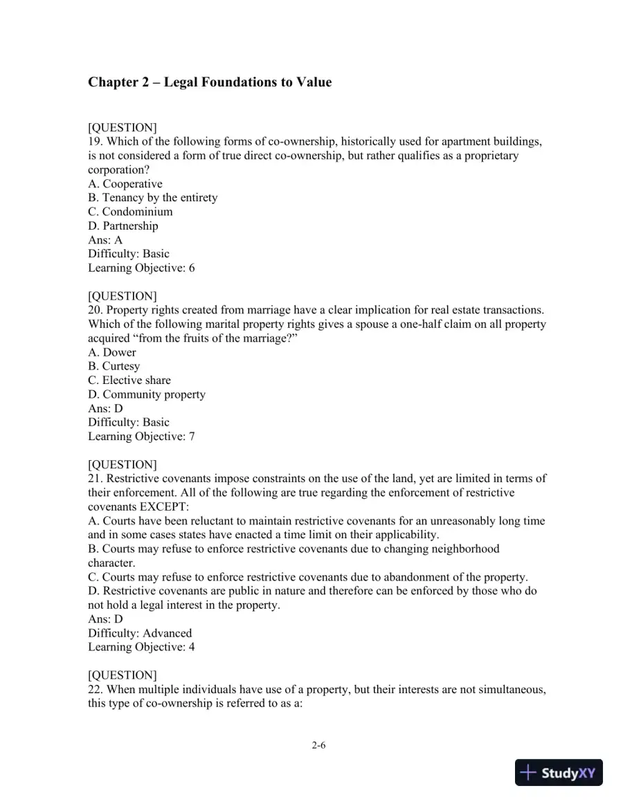 Test Bank For Real Estate Principles: A Value Approach, 4th Edition, page 14