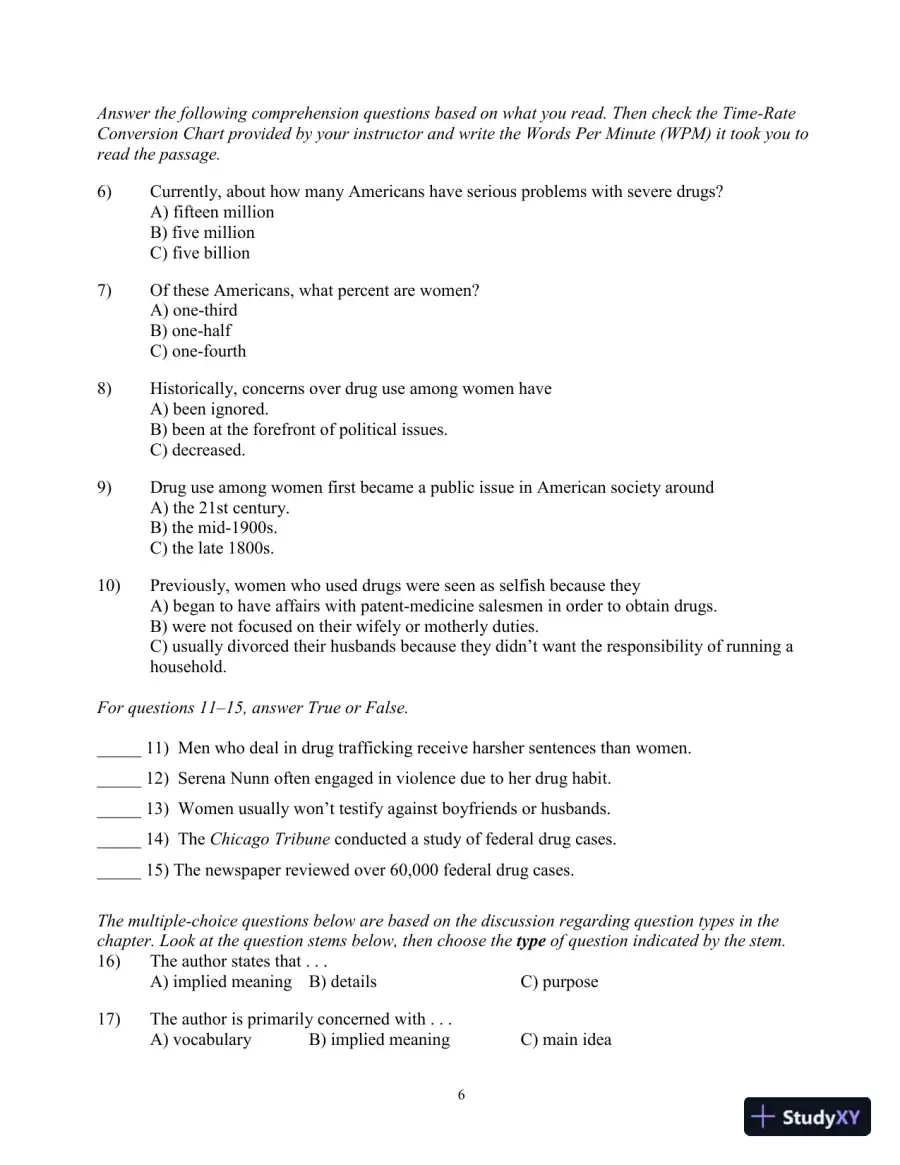 Test Bank for Bridging The Gap: College Reading, 13th Edition, page 11