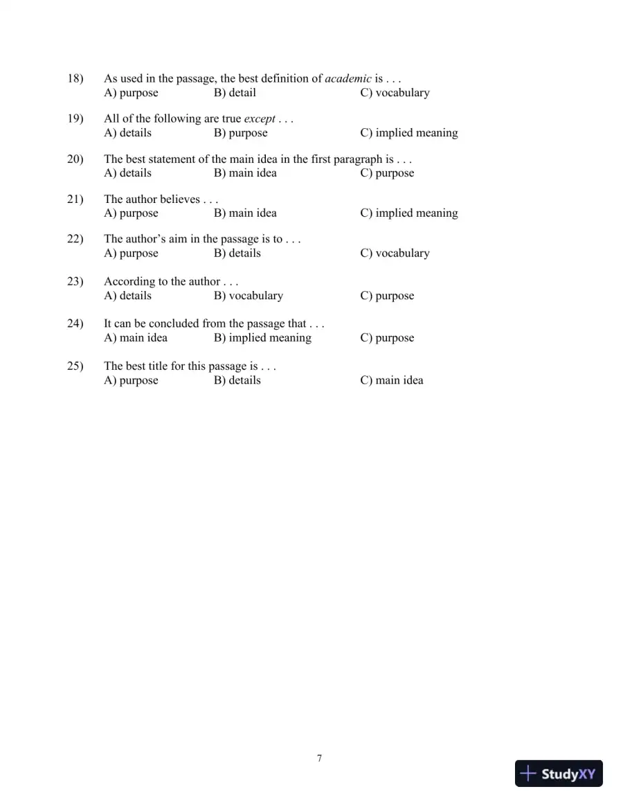 Test Bank for Bridging The Gap: College Reading, 13th Edition, page 12