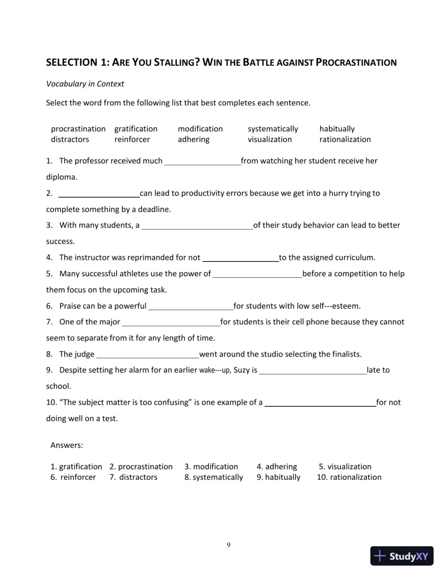 Test Bank for Bridging The Gap: College Reading, 13th Edition, page 14