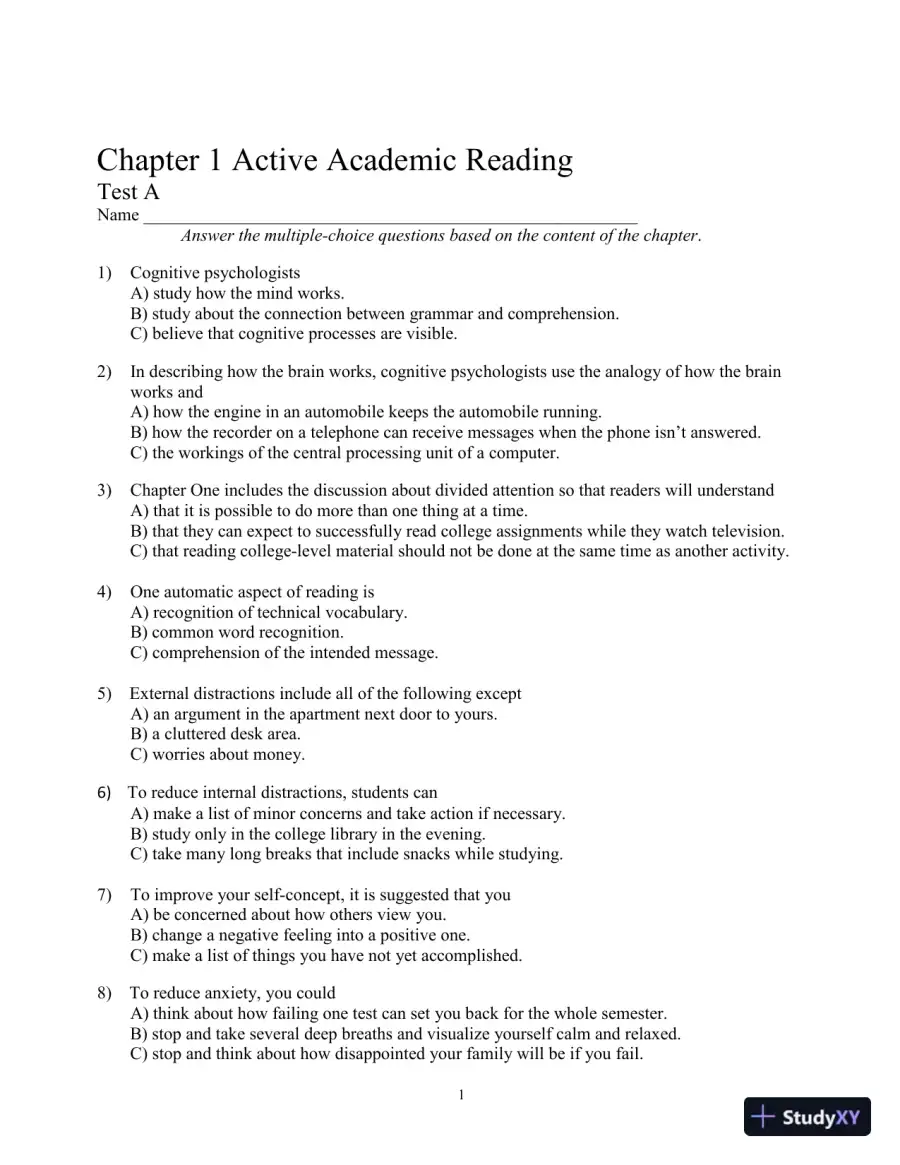 Test Bank for Bridging The Gap: College Reading, 13th Edition, page 6