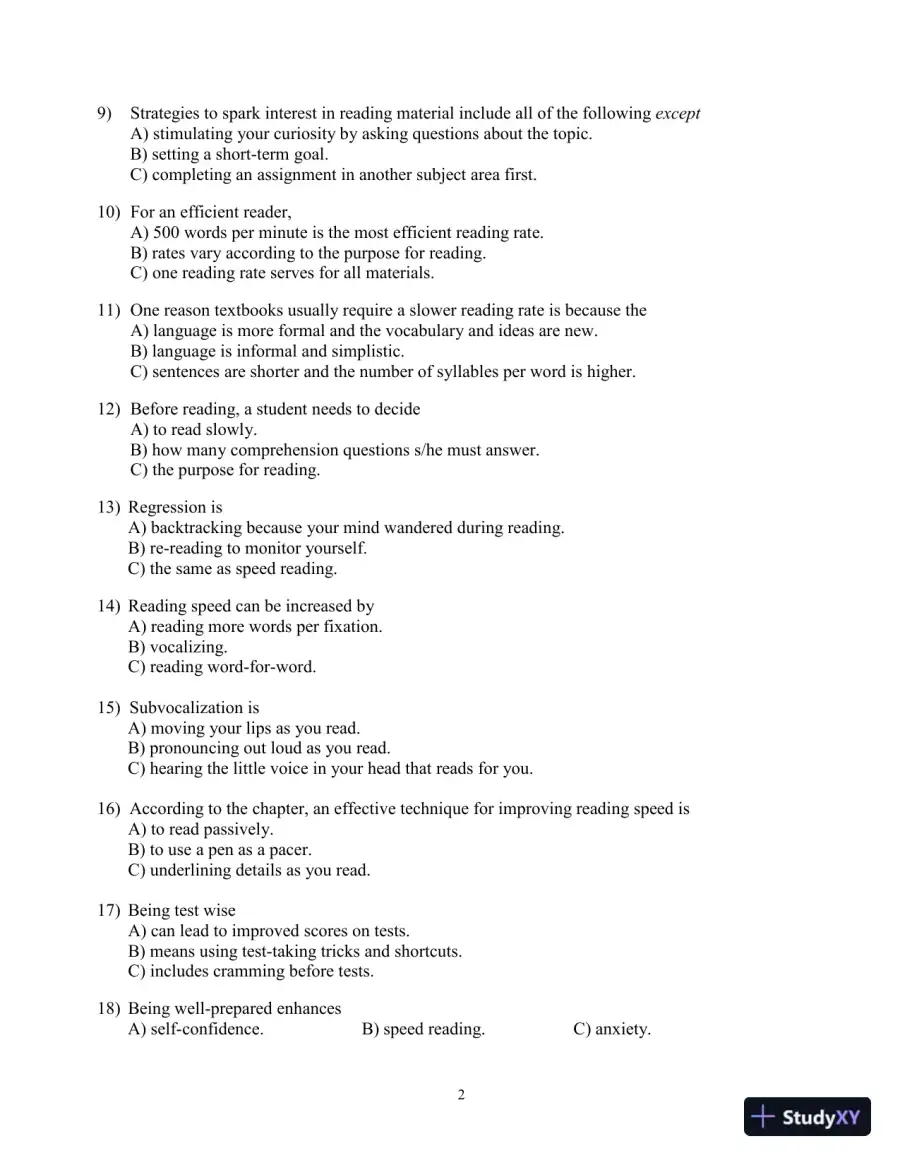 Test Bank for Bridging The Gap: College Reading, 13th Edition, page 7