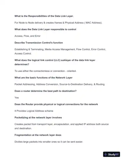 2024-2025 Network+ (N10-008) Practice Exam with Answers (55 Solved Questions) - Page 3 preview image