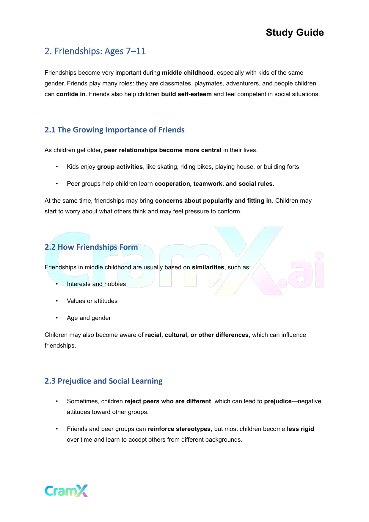 Developmental Psychology - Psychosocial Development Age 7–11 - Page 3 preview image