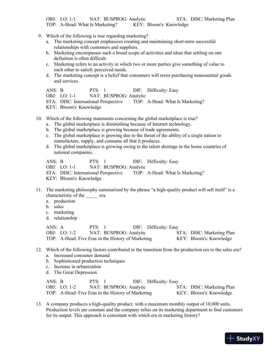 Test Bank For Contemporary Marketing, 16th Edition, page 14