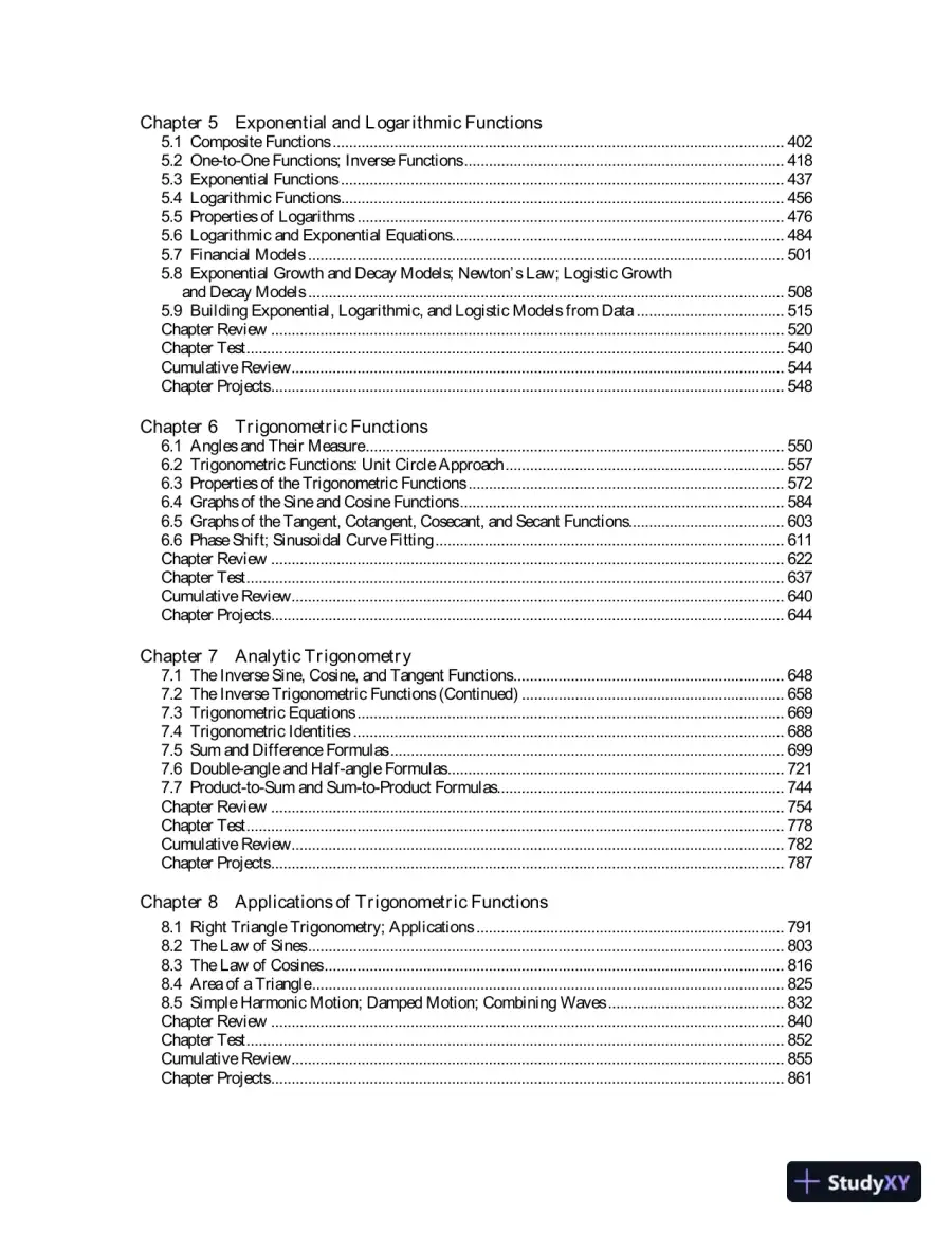 Solution Manual for Precalculus, 8th Edition, page 4