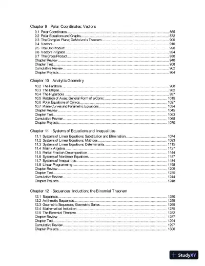 Solution Manual for Precalculus, 8th Edition - Page 5 preview image