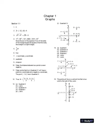 Solution Manual for Precalculus, 8th Edition - Page 7 preview image