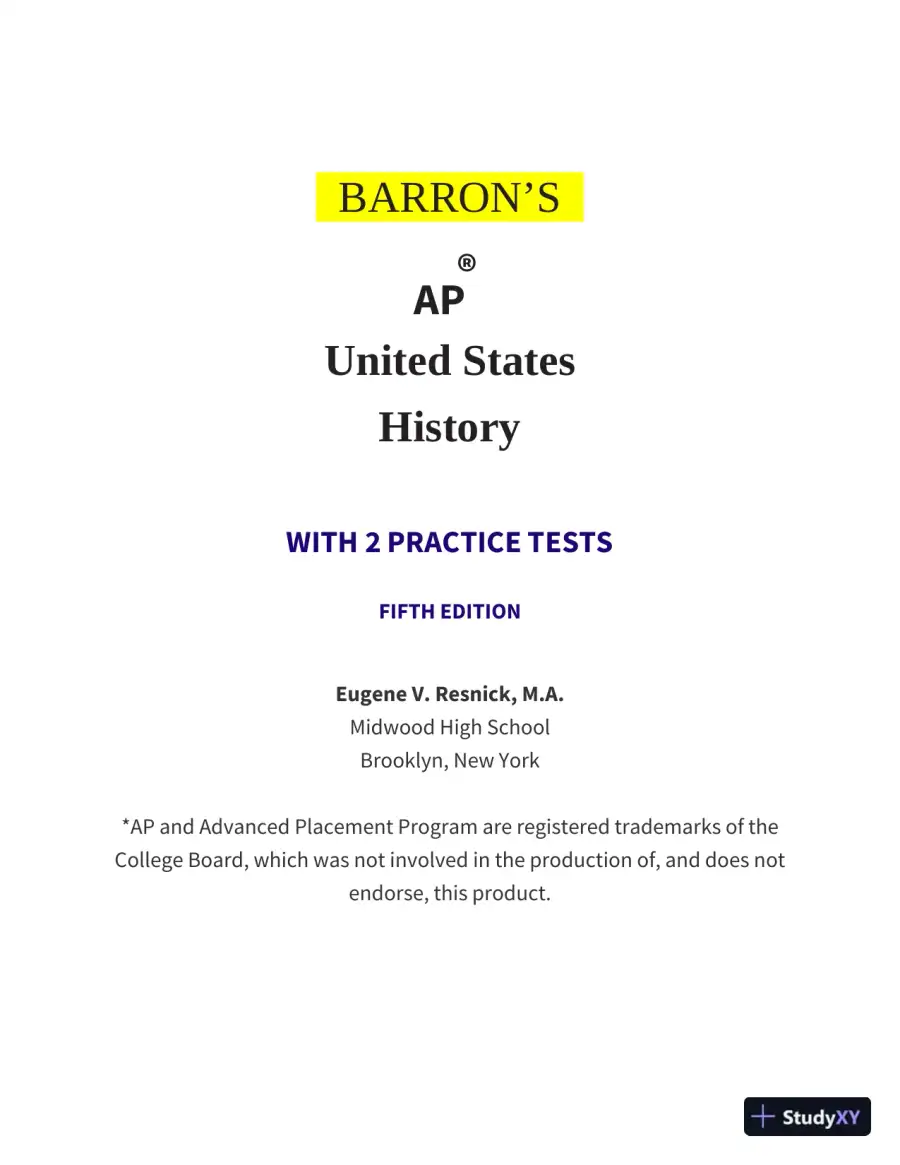 AP US History: With 2 Practice Tests (2020), page 4