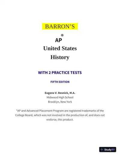 AP US History: With 2 Practice Tests (2020) - Page 4 preview image