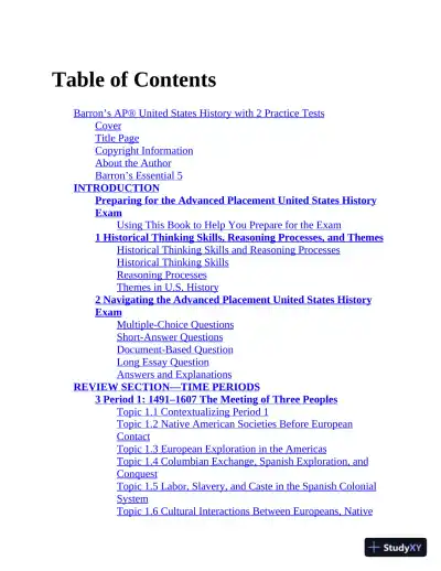 AP US History: With 2 Practice Tests (2020) - Page 5 preview image