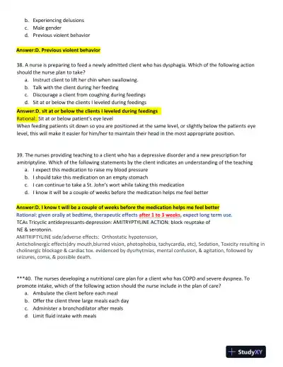 2022-2023 ATI Nursing Diagnosis Comprehensive Exit Exam With Answers (165 Solved Questions) - Page 13 preview image