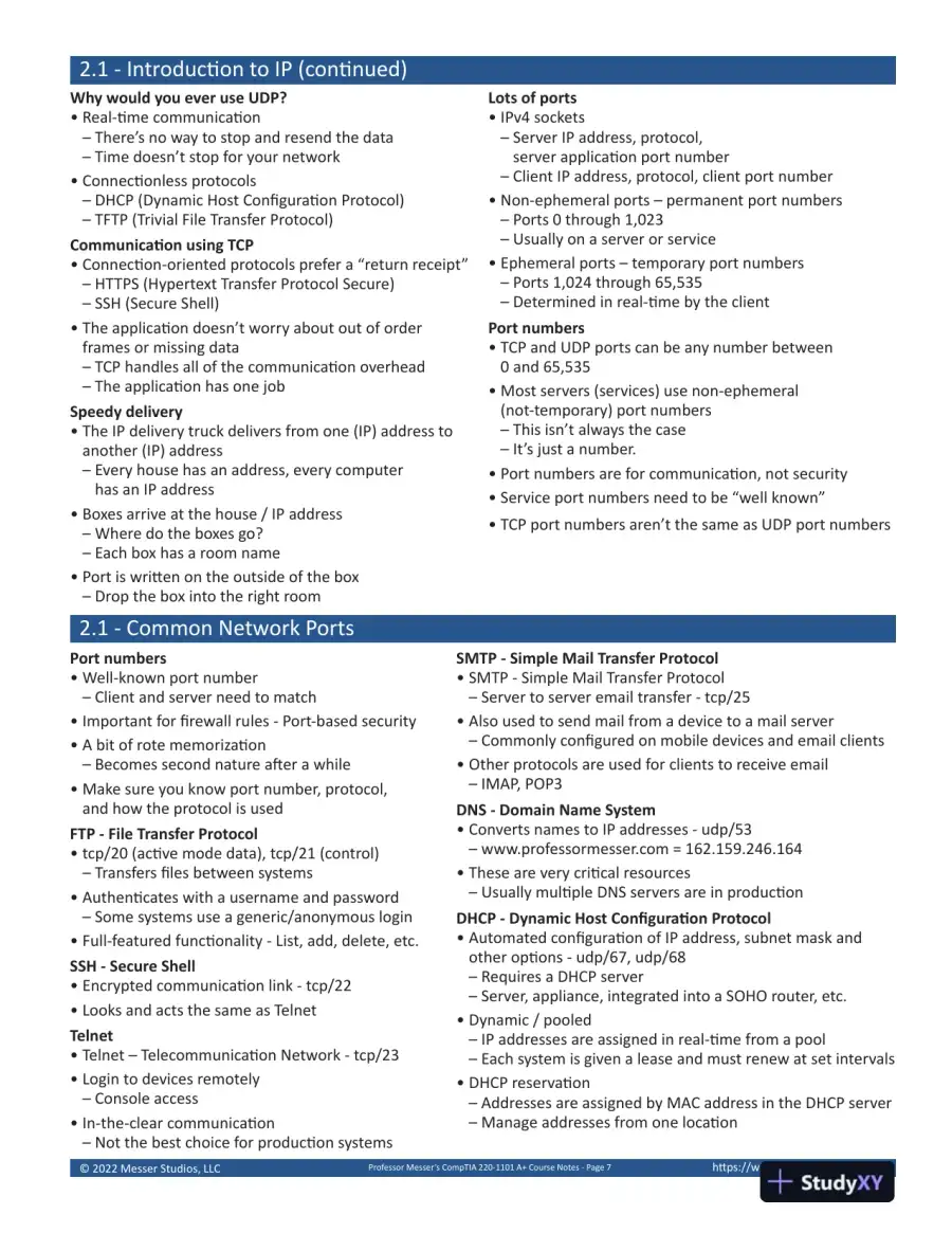Professor Messer's CompTIA A+ 220-901 and 220-902 Course Notes (2015), page 15