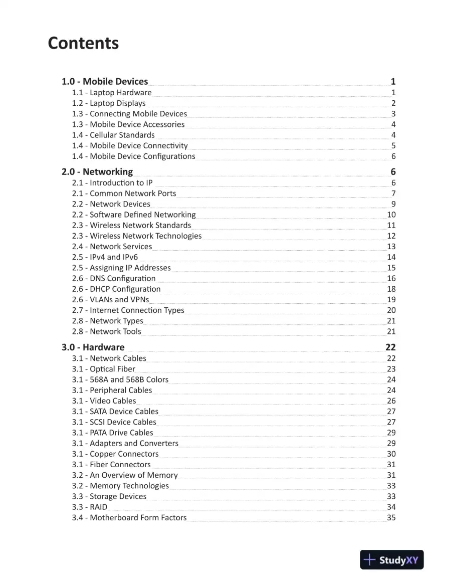Professor Messer's CompTIA A+ 220-901 and 220-902 Course Notes (2015), page 5