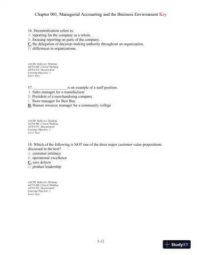 Test Bank For Managerial Accounting, 13th Edition - Page 12 preview image