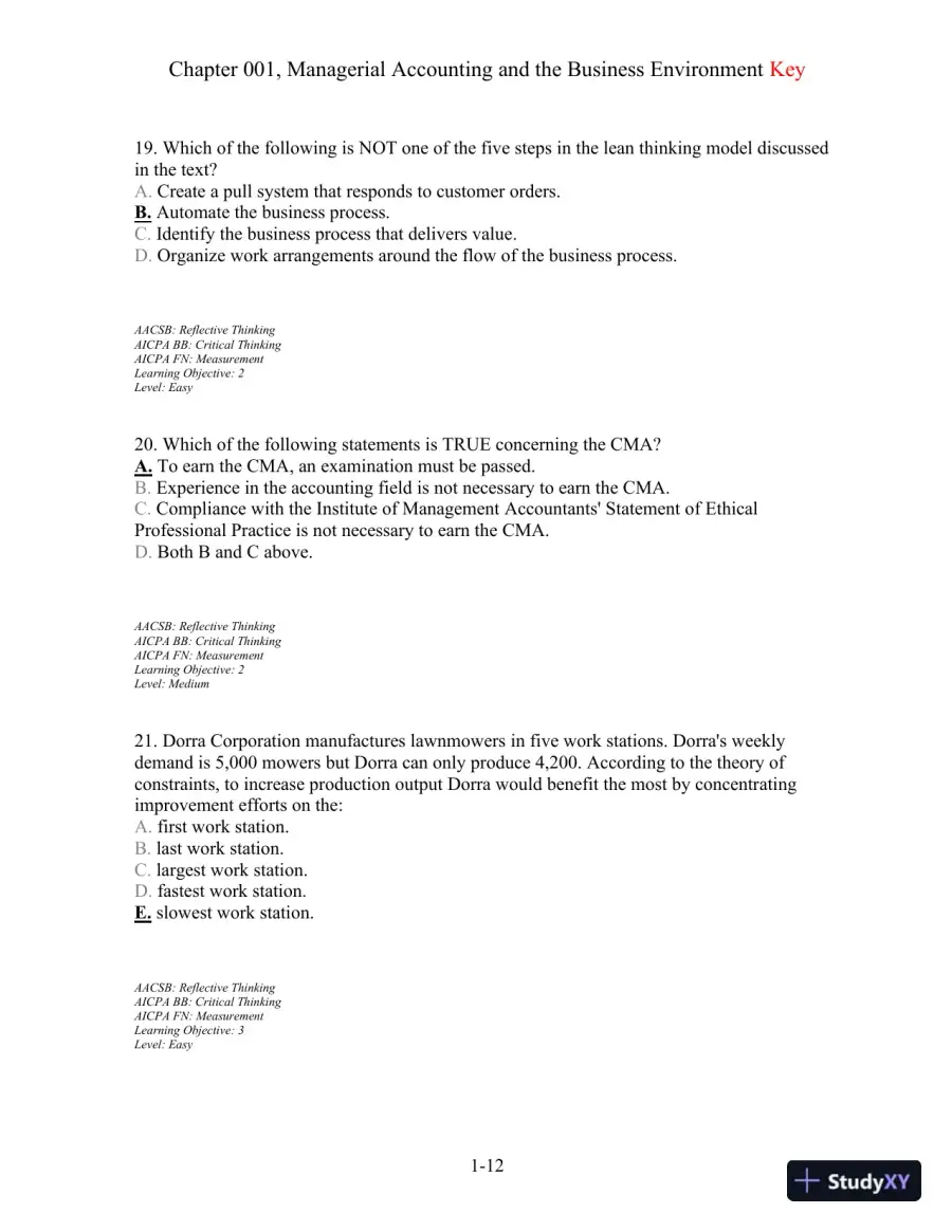 Test Bank For Managerial Accounting, 13th Edition, page 13