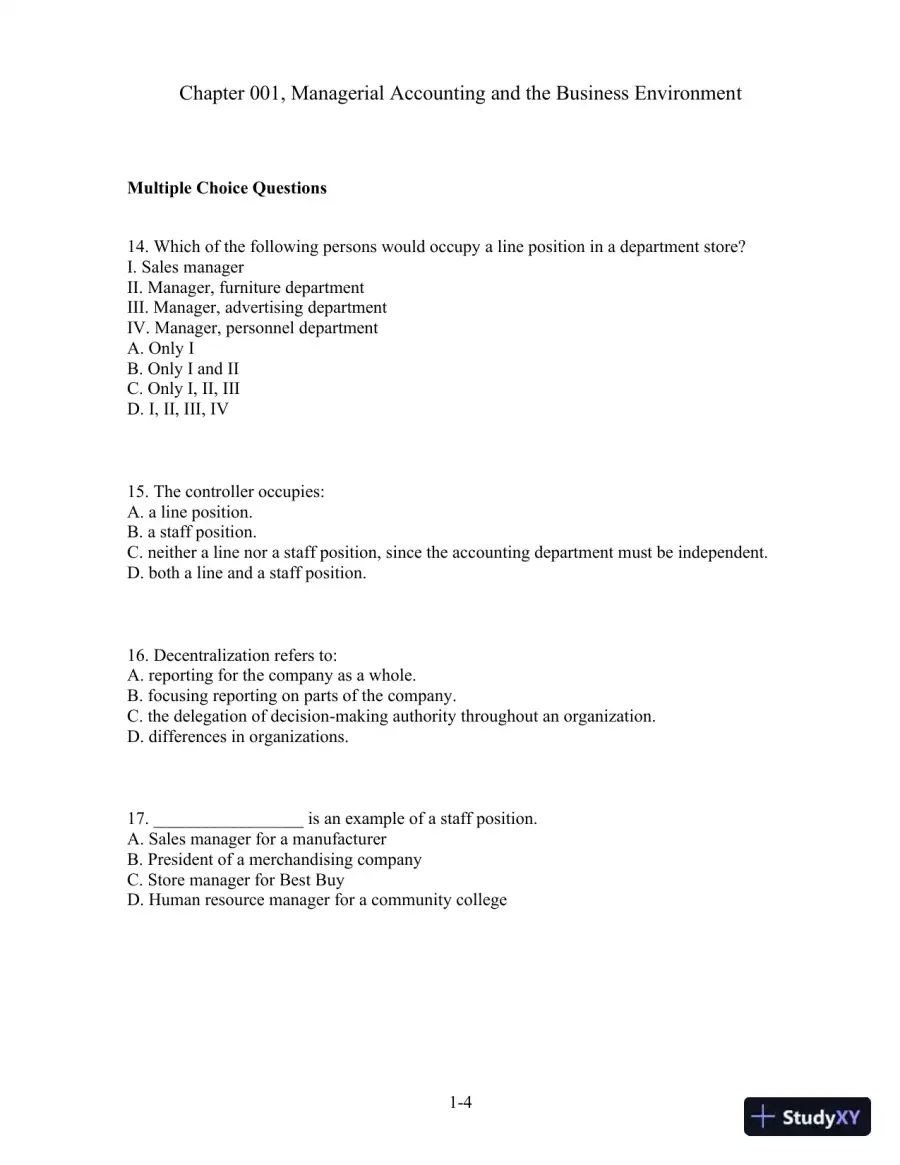 Test Bank For Managerial Accounting, 13th Edition, page 5