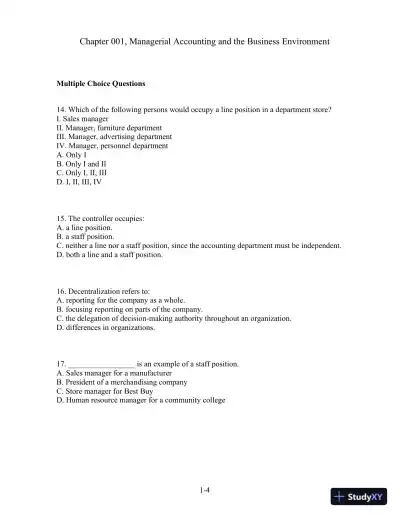 Test Bank For Managerial Accounting, 13th Edition - Page 5 preview image
