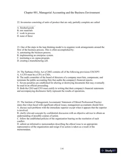 Test Bank For Managerial Accounting, 13th Edition - Page 7 preview image