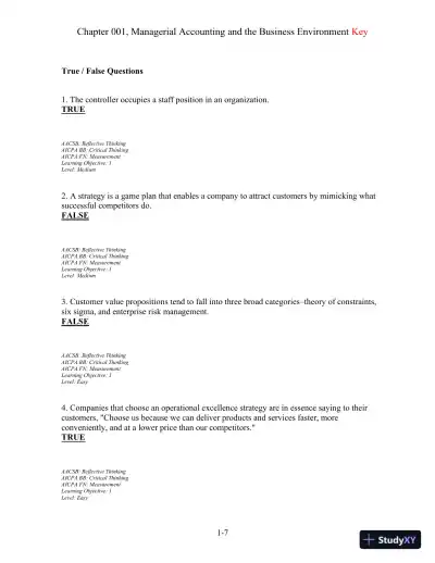 Test Bank For Managerial Accounting, 13th Edition - Page 8 preview image