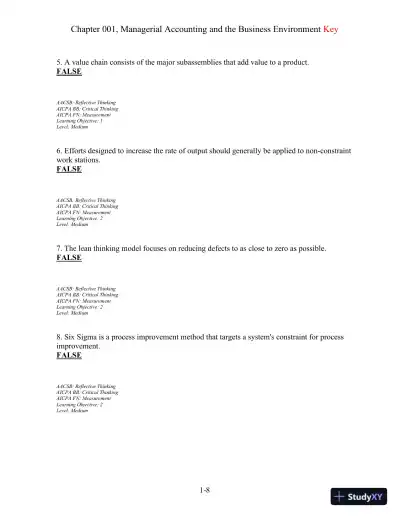 Test Bank For Managerial Accounting, 13th Edition - Page 9 preview image