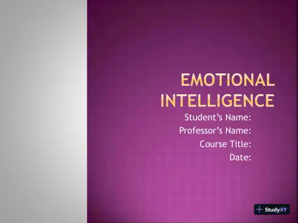 Emotional Intelligence - Page 1 preview image