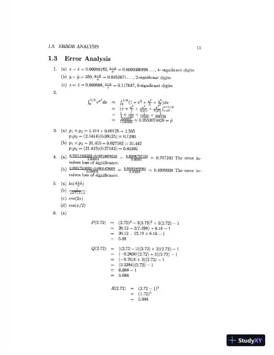 Solution Manual For Numerical Methods Using Matlab, 4th Edition - Page 12 preview image