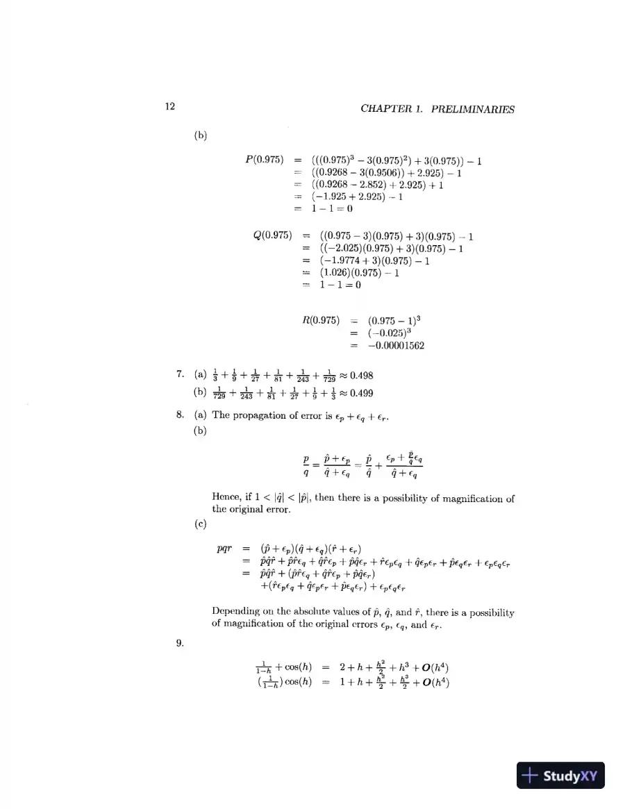 Solution Manual For Numerical Methods Using Matlab, 4th Edition, page 13
