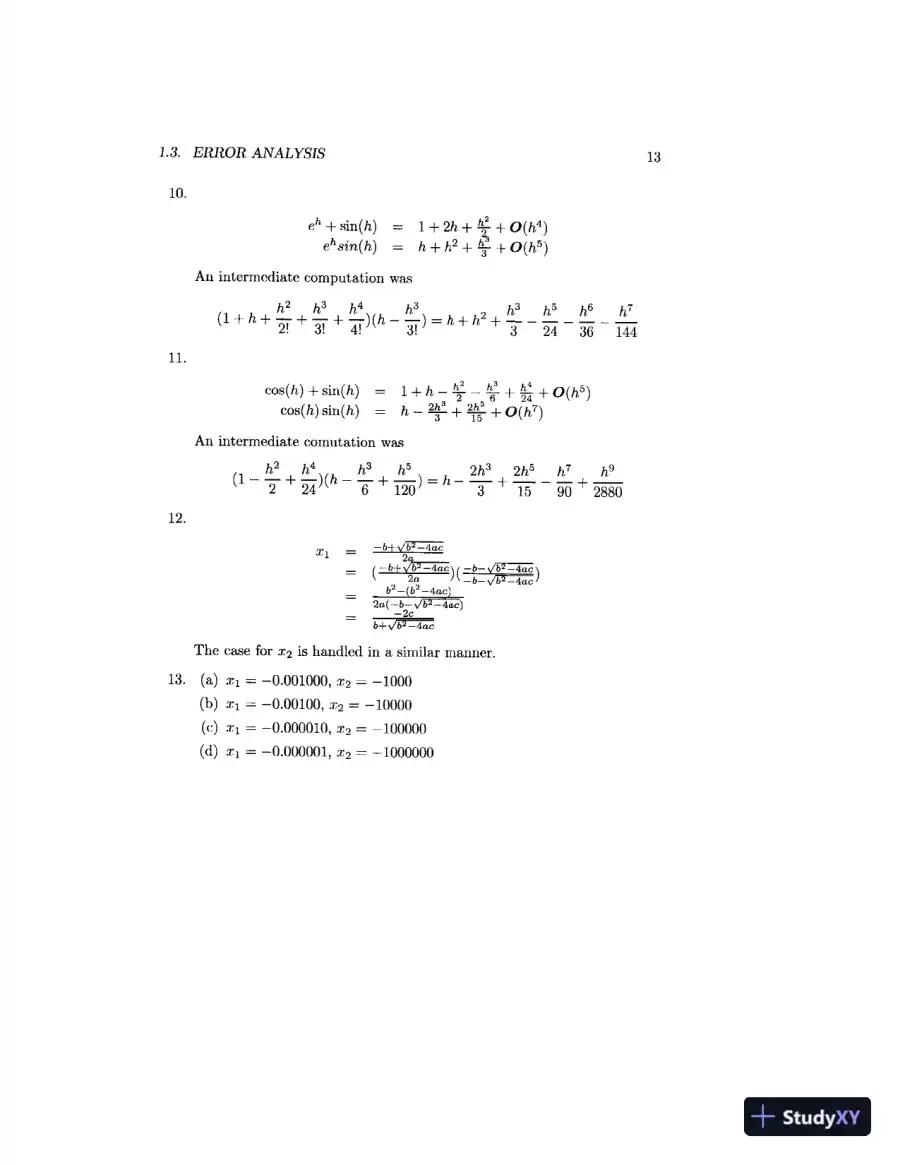 Solution Manual For Numerical Methods Using Matlab, 4th Edition, page 14
