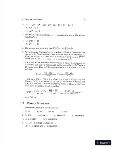 Solution Manual For Numerical Methods Using Matlab, 4th Edition - Page 8 preview image