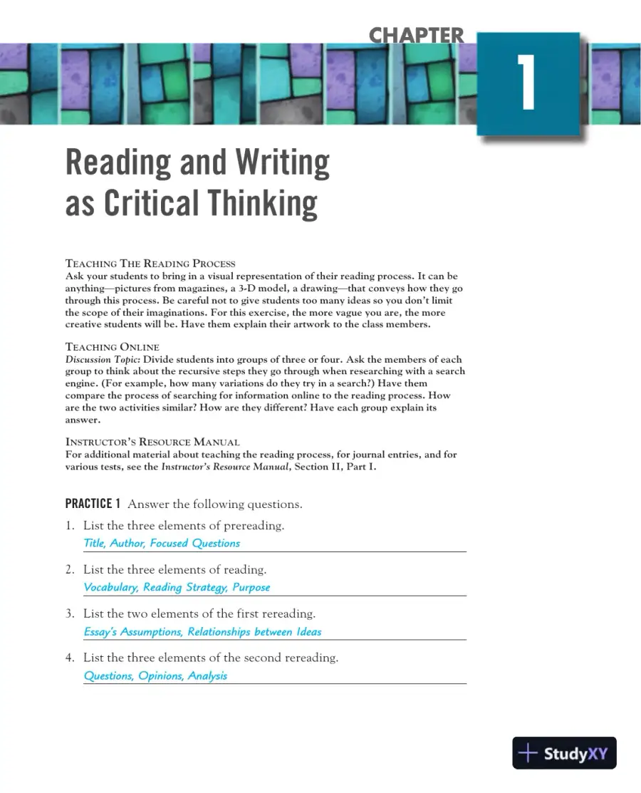 Solution Manual for Mosaics: Reading and Writing Paragraphs, 8th Edition, page 3