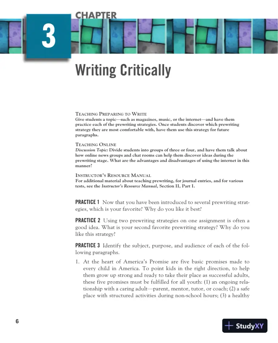 Solution Manual for Mosaics: Reading and Writing Paragraphs, 8th Edition, page 8