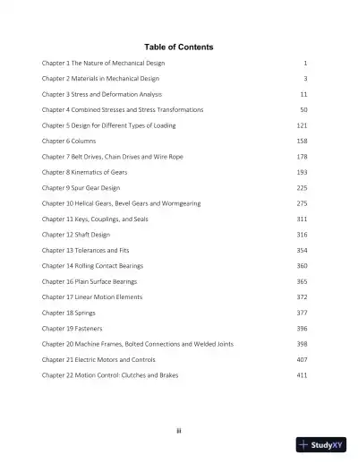 Solution Manual for Machine Elements in Mechanical Design, 6th Edition - Page 3 preview image