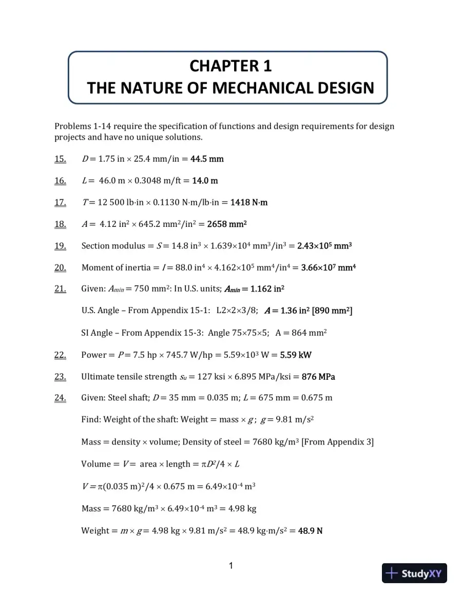 Solution Manual for Machine Elements in Mechanical Design, 6th Edition, page 4