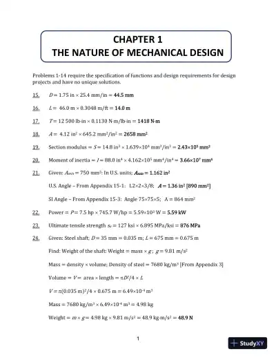 Solution Manual for Machine Elements in Mechanical Design, 6th Edition - Page 4 preview image