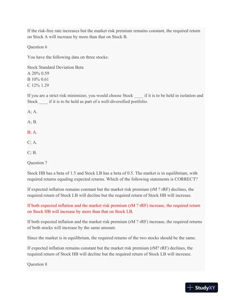 FIN 534 Week 5 Quiz 4, page 4