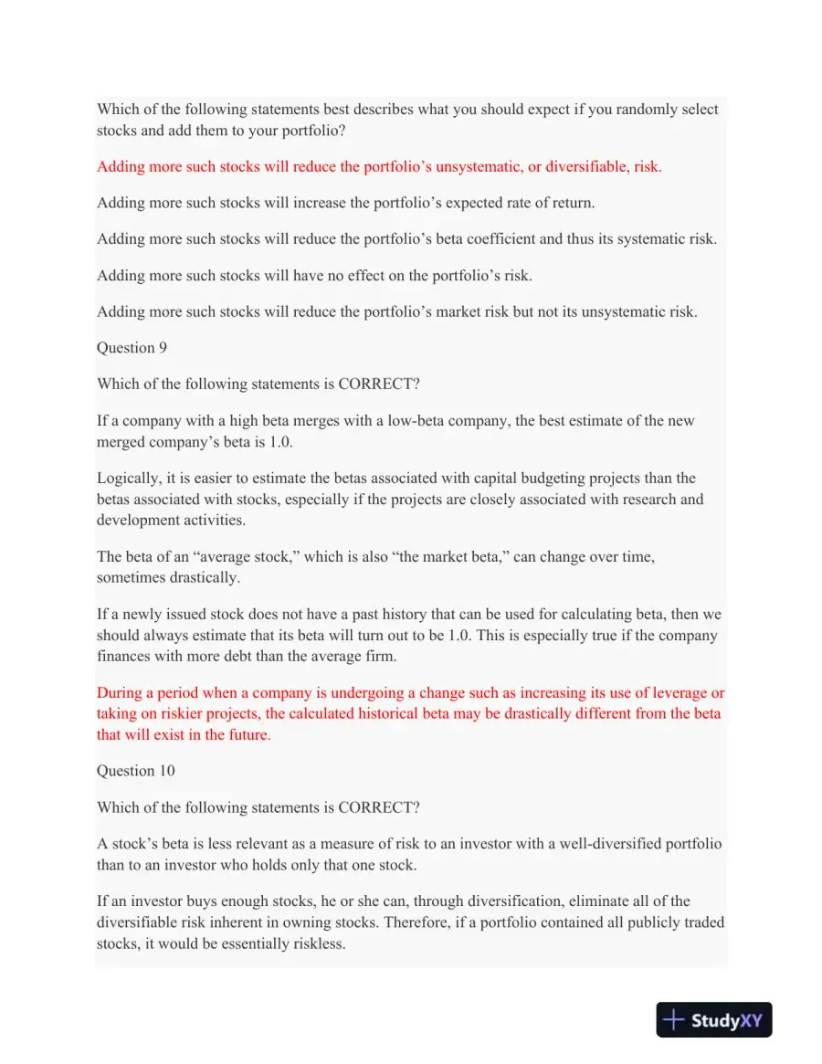 FIN 534 Week 5 Quiz 4, page 5