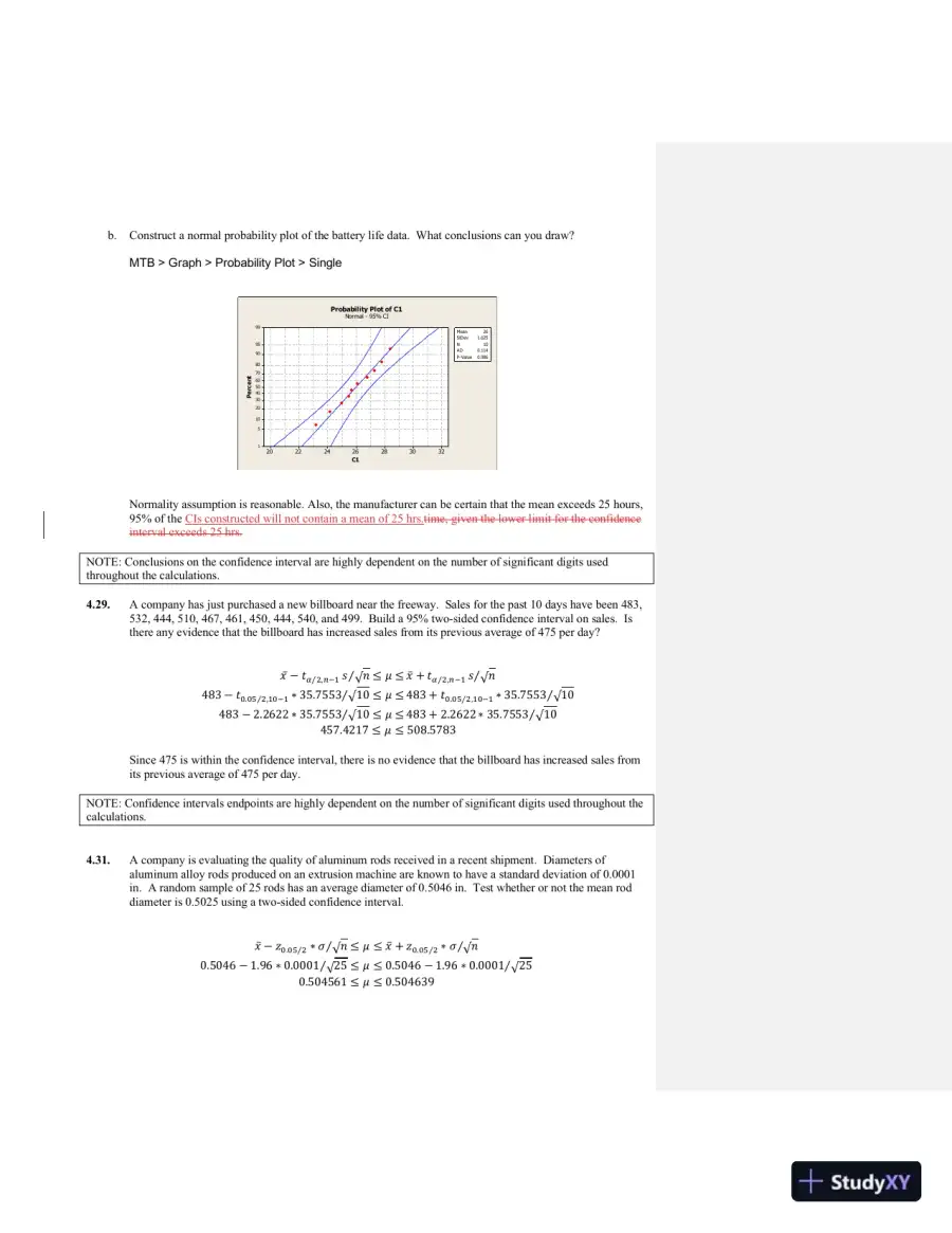 Solution Manual For Managing, Controlling, and Improving Quality, 1st Edition, page 15
