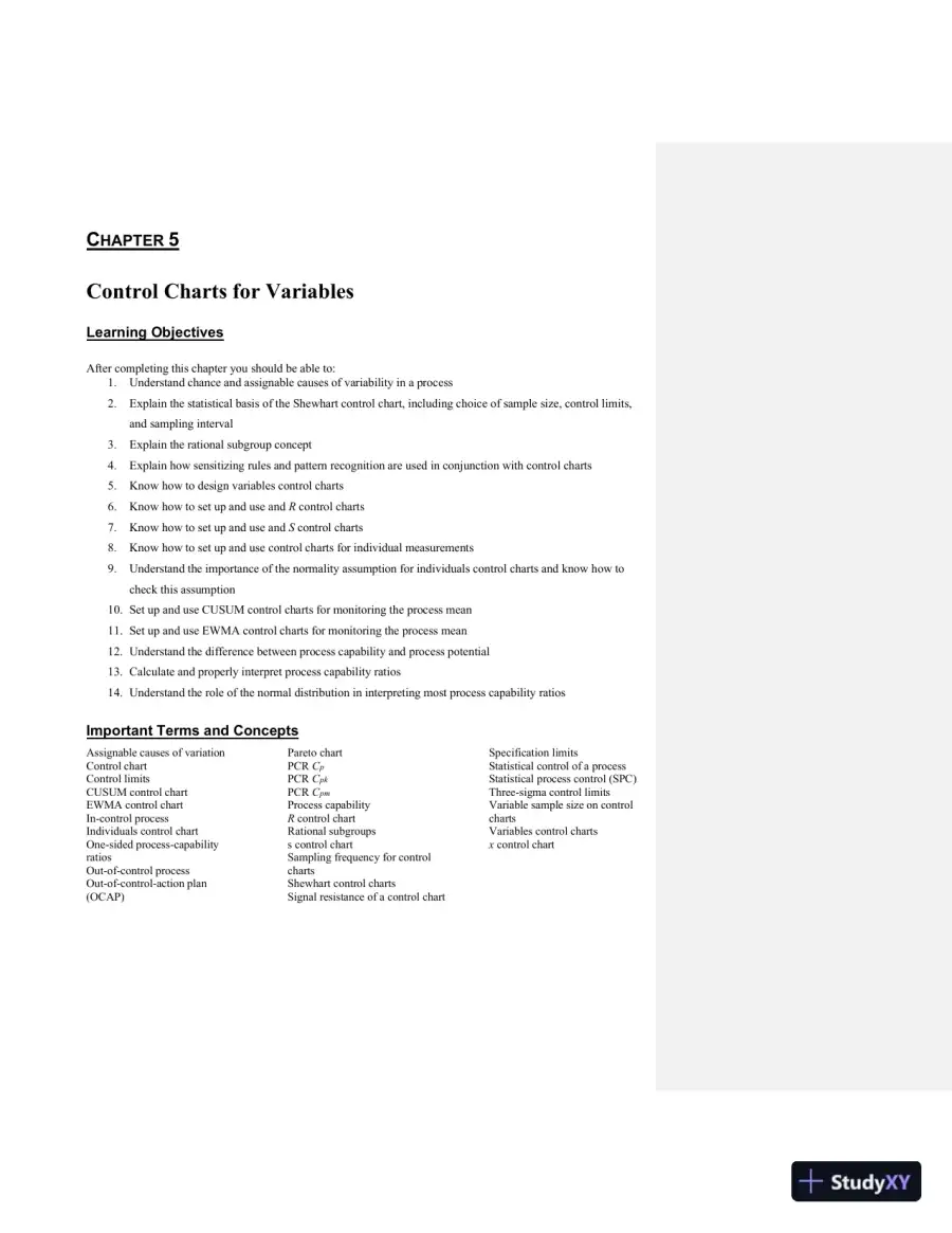 Solution Manual For Managing, Controlling, and Improving Quality, 1st Edition, page 25