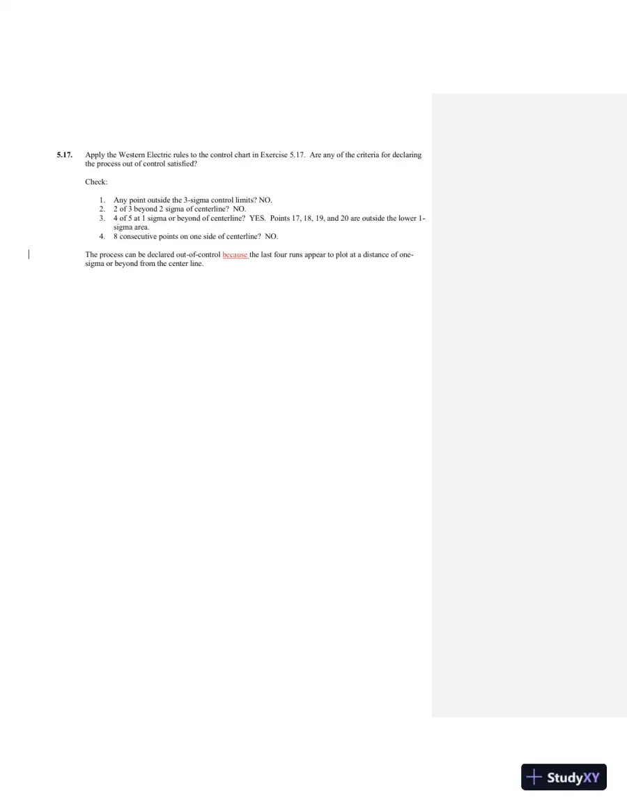 Solution Manual For Managing, Controlling, and Improving Quality, 1st Edition, page 27