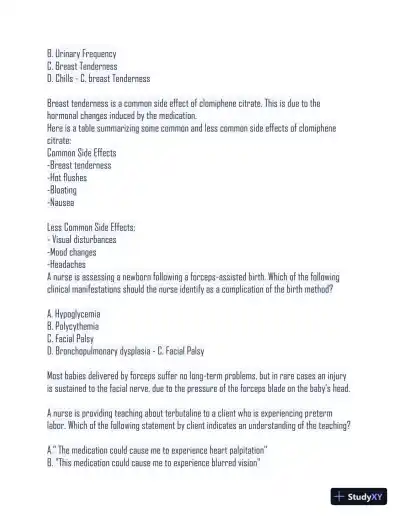 2024 ATI Maternal Newborn Nursing Proctored Exam With Answers (79 Solved Questions) - Page 3 preview image