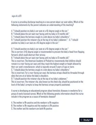 2024 ATI Maternal Newborn Nursing Proctored Exam With Answers (79 Solved Questions) - Page 8 preview image