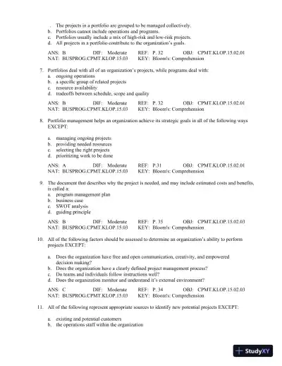Test Bank For Contemporary Project Management, 3rd Edition - Page 15 preview image