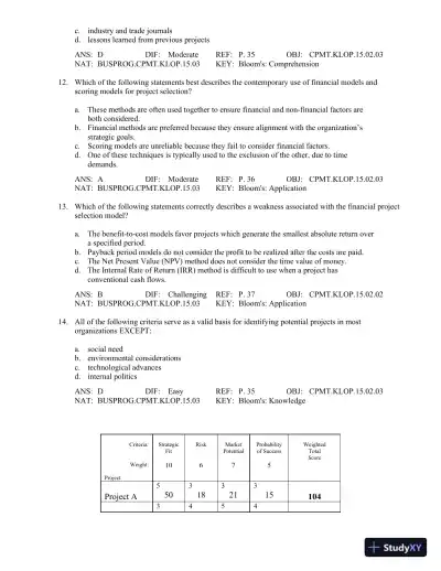 Test Bank For Contemporary Project Management, 3rd Edition - Page 16 preview image