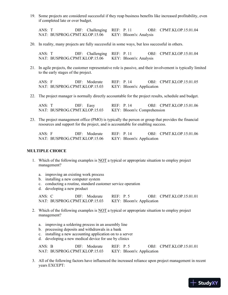Test Bank For Contemporary Project Management, 3rd Edition, page 4